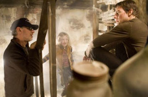 Steven Spielberg, Tom Cruise y Dakota Fanning