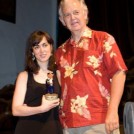 Zeltia recogiendo su primer Jerry Goldsmith Award junto a Bruce Broughton